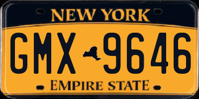 NY license plate GMX9646