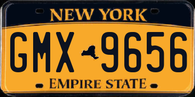 NY license plate GMX9656