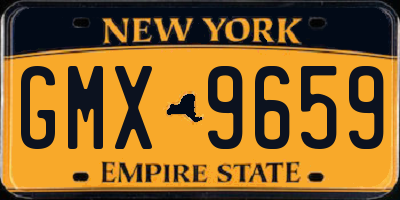 NY license plate GMX9659