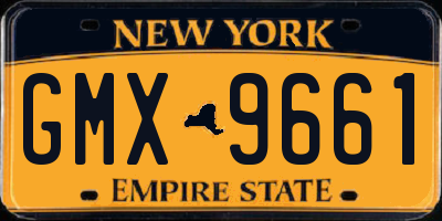 NY license plate GMX9661