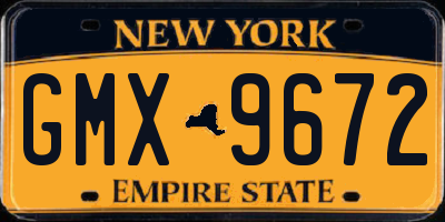 NY license plate GMX9672