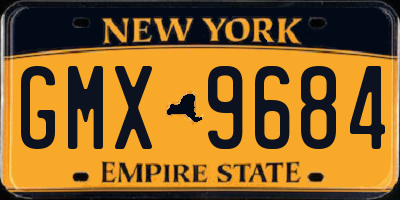 NY license plate GMX9684