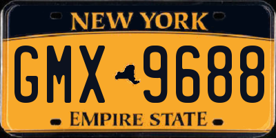 NY license plate GMX9688