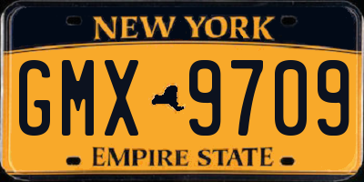 NY license plate GMX9709