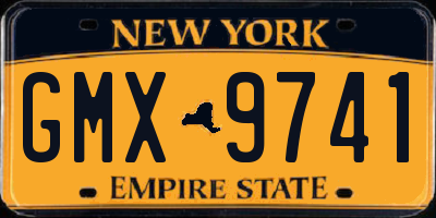 NY license plate GMX9741