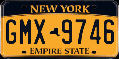 NY license plate GMX9746
