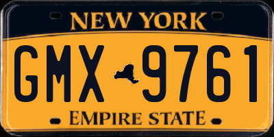 NY license plate GMX9761