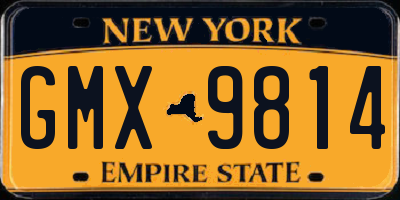 NY license plate GMX9814
