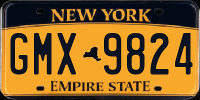 NY license plate GMX9824