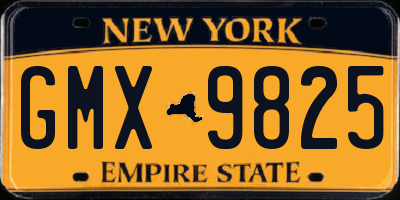 NY license plate GMX9825