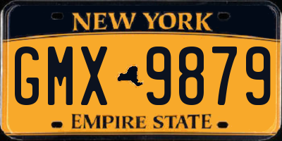 NY license plate GMX9879