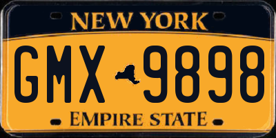 NY license plate GMX9898