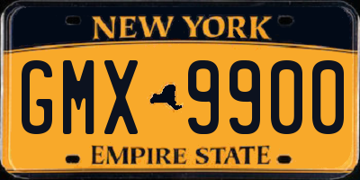NY license plate GMX9900