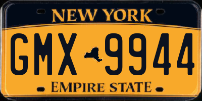 NY license plate GMX9944