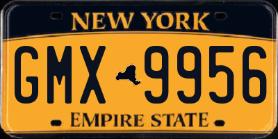 NY license plate GMX9956