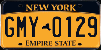 NY license plate GMY0129