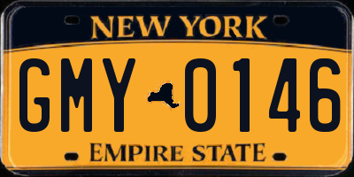 NY license plate GMY0146