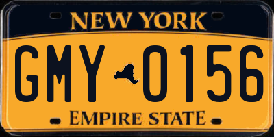 NY license plate GMY0156