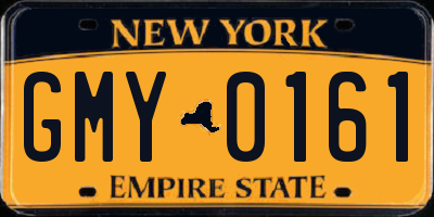 NY license plate GMY0161