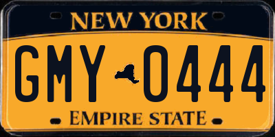 NY license plate GMY0444