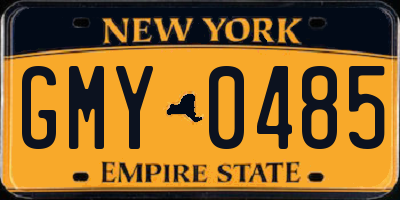 NY license plate GMY0485