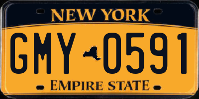 NY license plate GMY0591