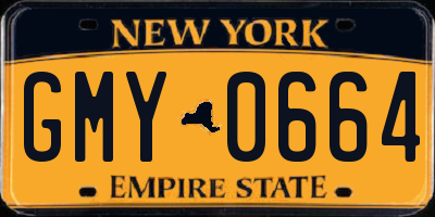 NY license plate GMY0664