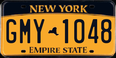 NY license plate GMY1048