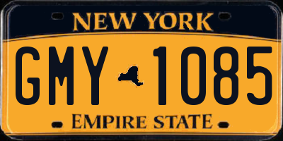 NY license plate GMY1085