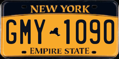 NY license plate GMY1090