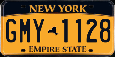 NY license plate GMY1128