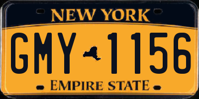 NY license plate GMY1156
