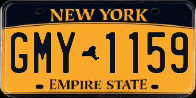 NY license plate GMY1159
