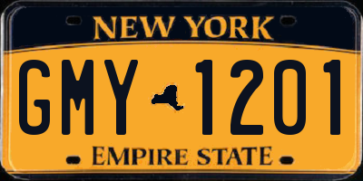 NY license plate GMY1201