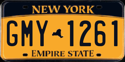 NY license plate GMY1261