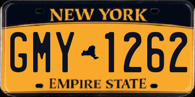NY license plate GMY1262