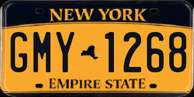 NY license plate GMY1268