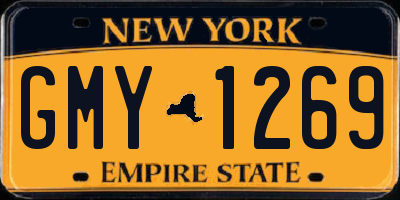 NY license plate GMY1269