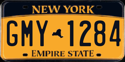 NY license plate GMY1284