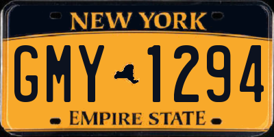 NY license plate GMY1294