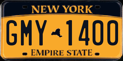 NY license plate GMY1400