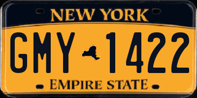 NY license plate GMY1422