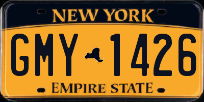NY license plate GMY1426