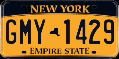 NY license plate GMY1429