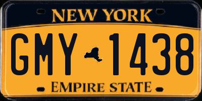 NY license plate GMY1438