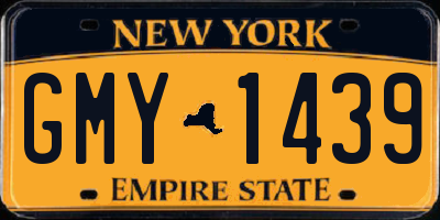 NY license plate GMY1439