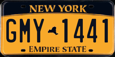 NY license plate GMY1441
