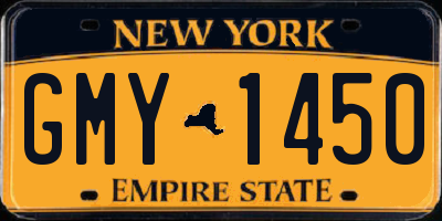 NY license plate GMY1450