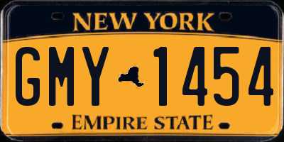 NY license plate GMY1454