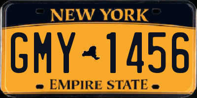 NY license plate GMY1456